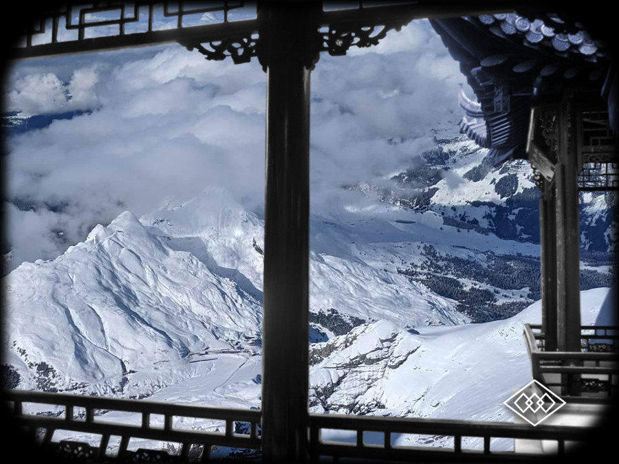 Over the mountains facing Kingdom of Shangri-La from the north